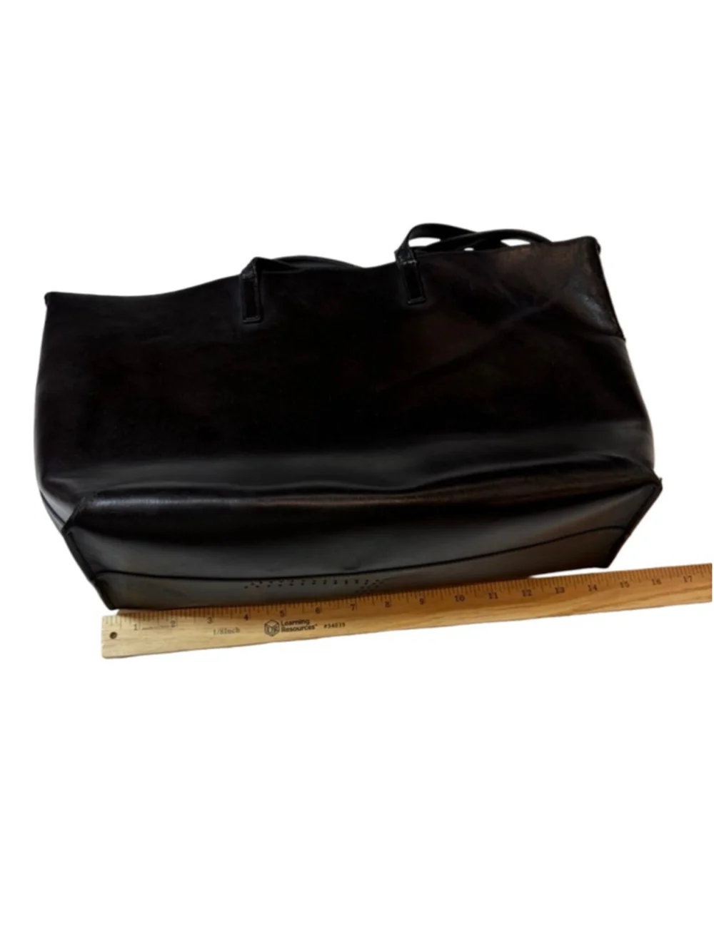 Saint Laurent Calfskin Perforated East West Shopping Tote Black Leather - Picture 8 of 16